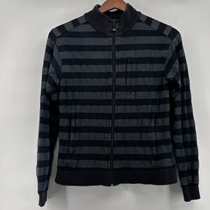 Lululemon‎ Athletica Mens Black/Gray Full Zip Long Sleeve Sweater Size